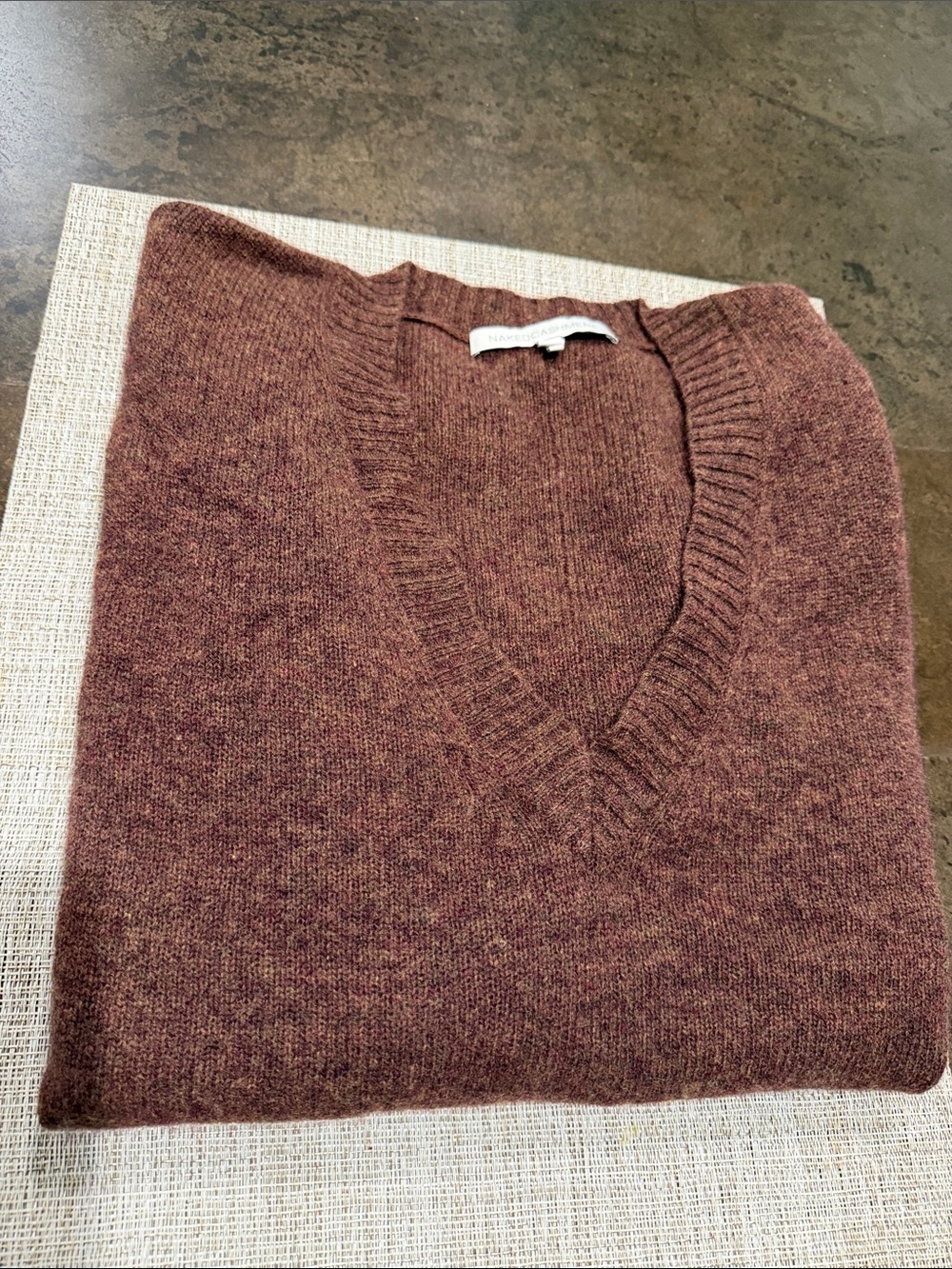 Naked Cashmere Oversized Vee Neck Sweater.  XS